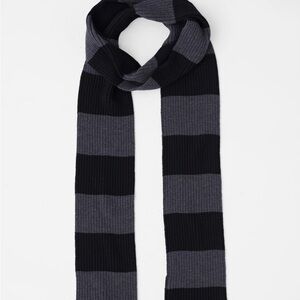 Striped Black and Gray Scarf